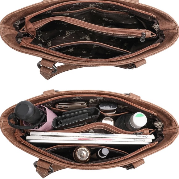 American Bling Shoulder Bags for Women Top-Handle Purse and Handbag 2 PCS Set - Picture 6 of 7